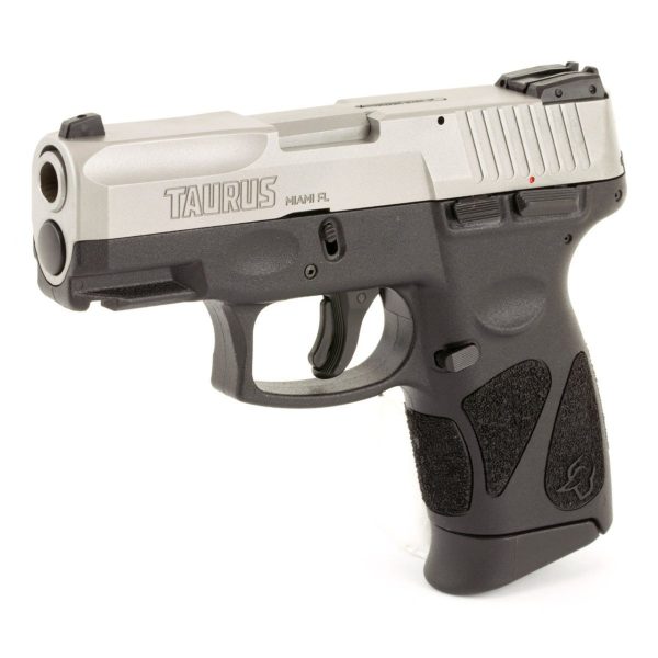 Taurus G2C 9mm, 3.25" Barrel, Black Frame, Stainless Steel Slide, 12rd - Image 2