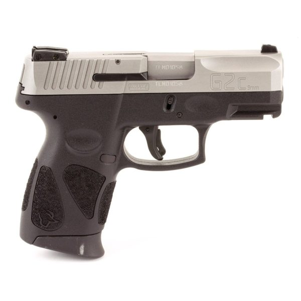 Taurus G2C 9mm, 3.25" Barrel, Black Frame, Stainless Steel Slide, 12rd