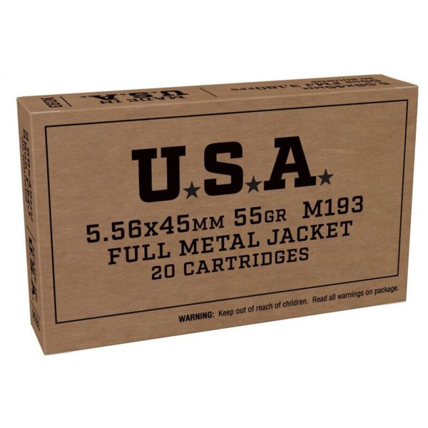 Winchester Service Grade 5.56x45mm, 55gr, Full Metal Jacket, 20rd Box