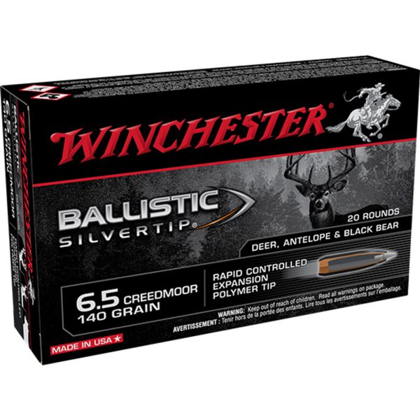 Winchester Ballistic Silvertip 6.5 Creedmoor 140gr, Ballistic Silvertip, 20rd Box