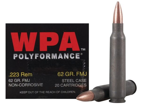 Wolf .223 Rem, 62gr, Full Metal Jacket, Steel Case, 20rd Box